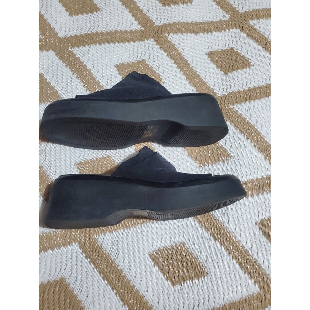 Vintage  Xhilaration Y2K 90's Chunky Platform Black  Sandals Slides SZ 9 - Picture 9 of 10